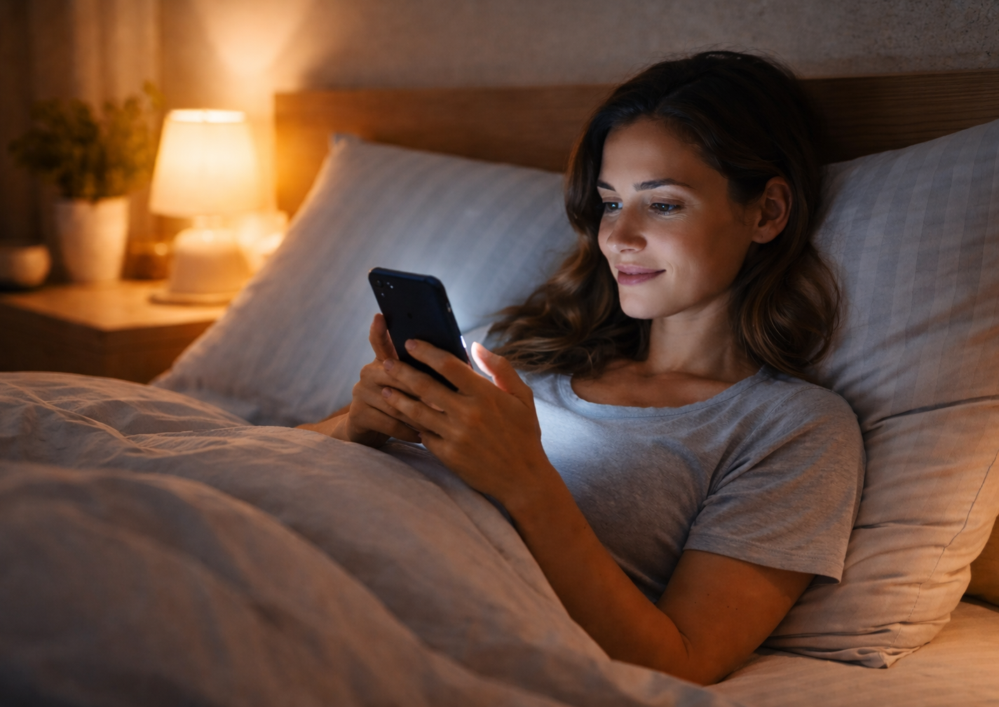 Legen Sie das Smartphone am Abend bewusst außer Sichtweite