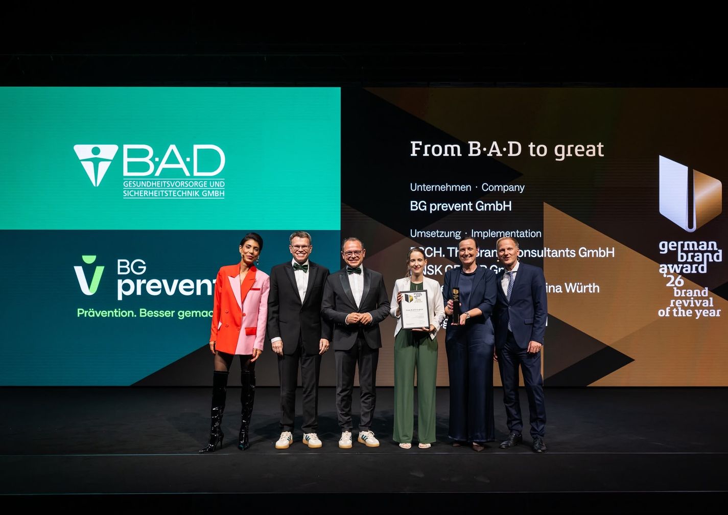 BG prevent gewinnt German Brand Award